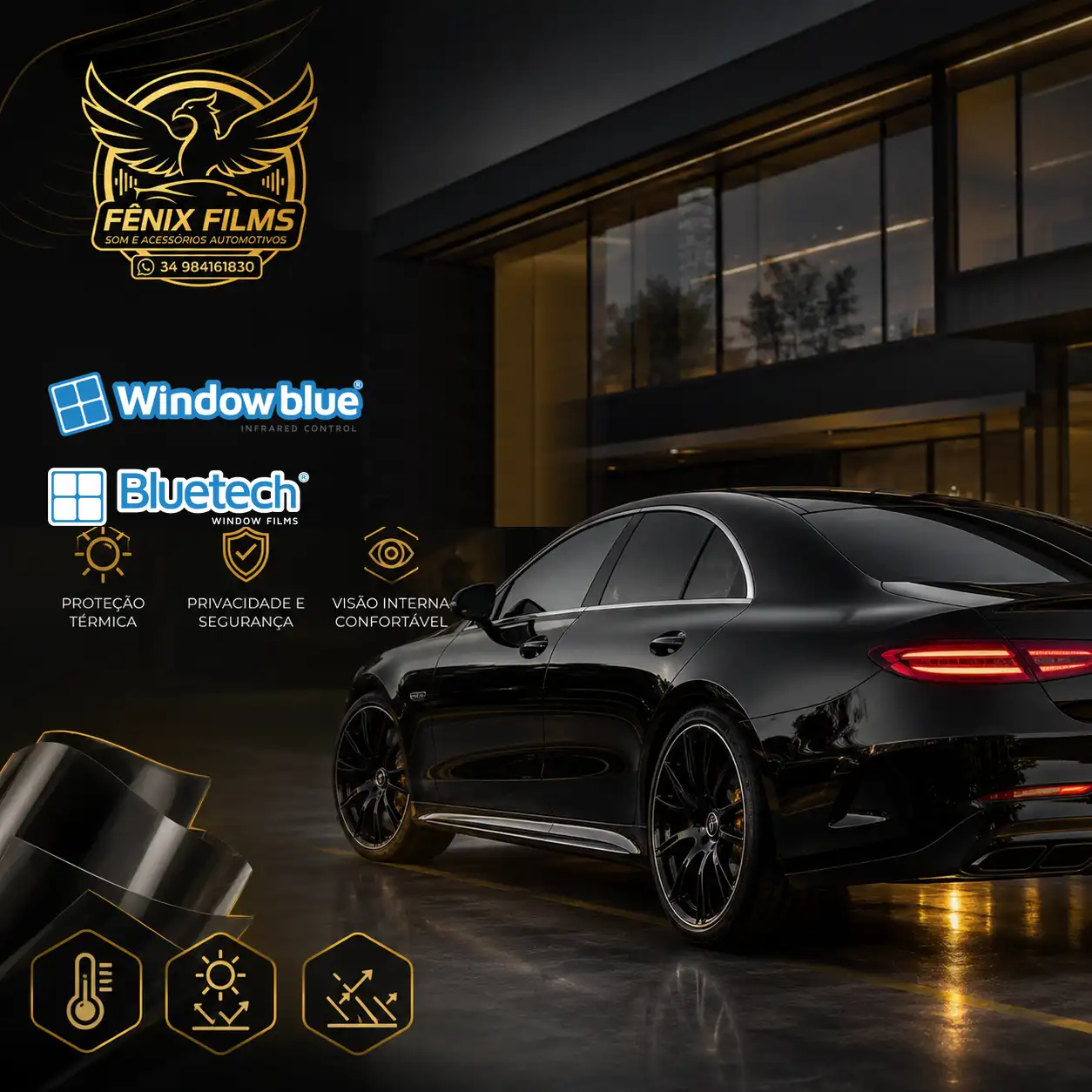 Películas WindowBlue e Bluetech